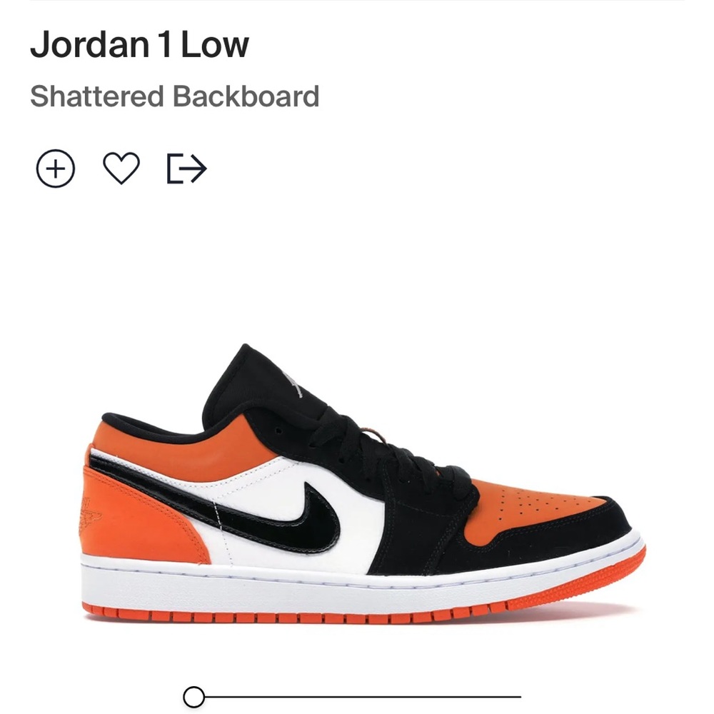 Nike Air Jordan 1 Low Shattered Backboard Orange Color Way